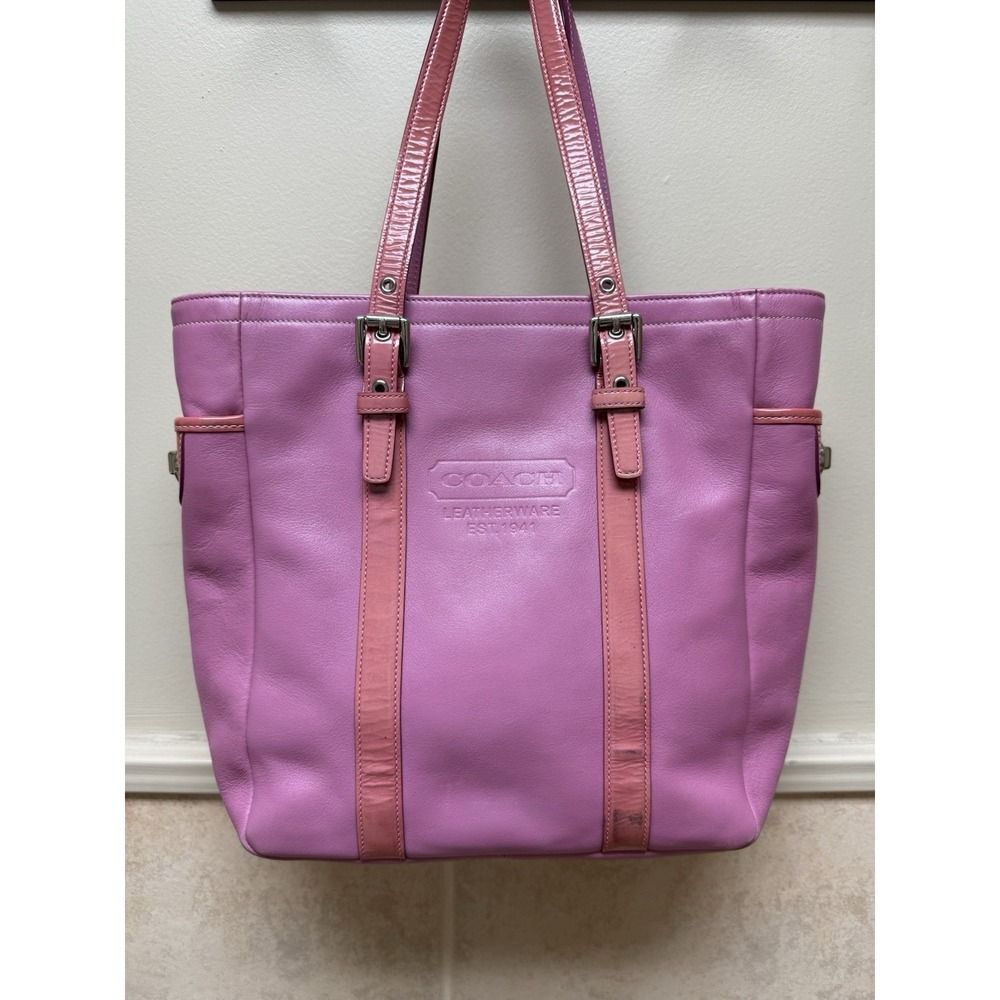 Vintage Coach Leatherware Gallery Tote bag. Barbie Pink. 9762 - Picture 13 of 16